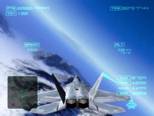 Gameplay screenshot for Ace Combat 04: Shattered Skies