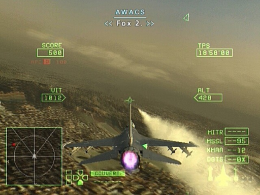 Gameplay screenshot for Ace Combat Zero: The Belkan War