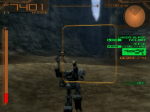 Gameplay screenshot for Armored Core: Nexus - Disc 1 (Evolution)