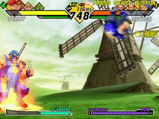 Gameplay screenshot for Capcom vs. SNK 2: Mark of the Millennium 2001