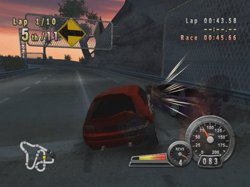 Gameplay screenshot for Crash 'n' Burn