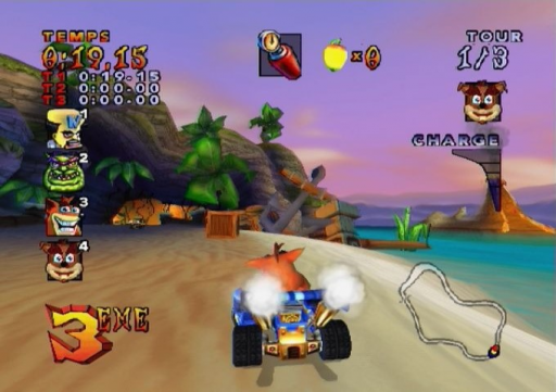 Gameplay screenshot for Crash Nitro Kart