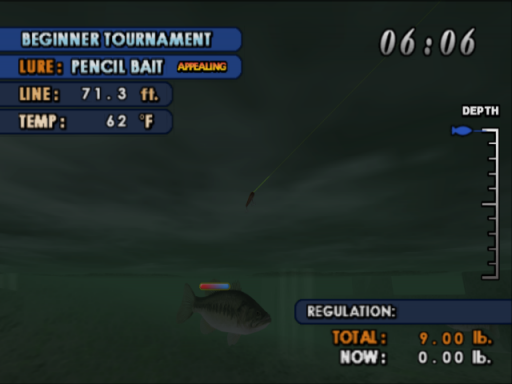 Gameplay screenshot for Fisherman's Bass Club