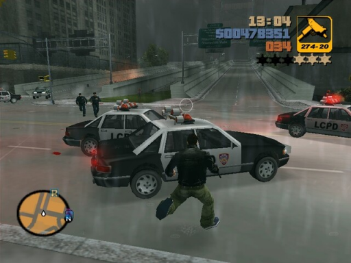 Gameplay screenshot for Grand Theft Auto III