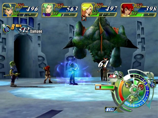 Gameplay screenshot for Grandia Xtreme