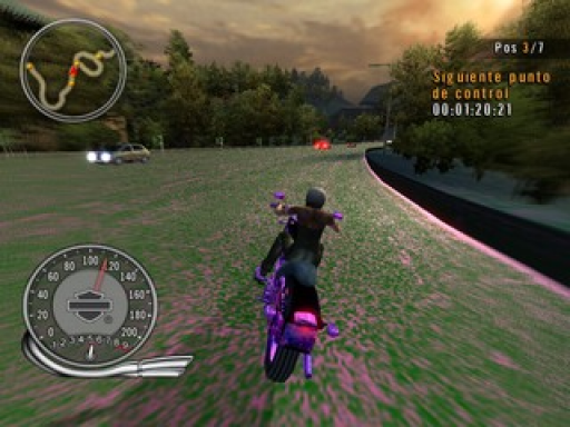 Gameplay screenshot for Harley-Davidson Motorcycles: Race to the Rally