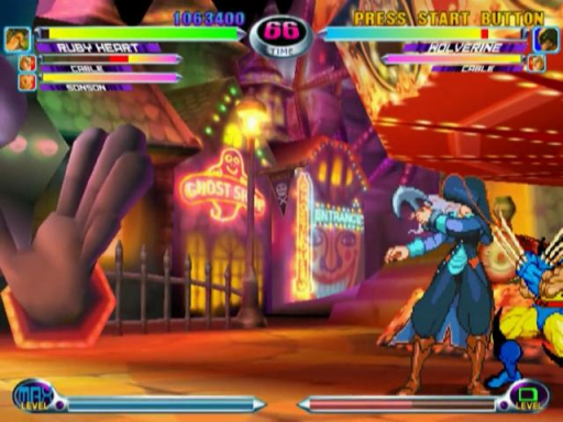 Gameplay screenshot for Marvel vs. Capcom 2: New Age of Heroes
