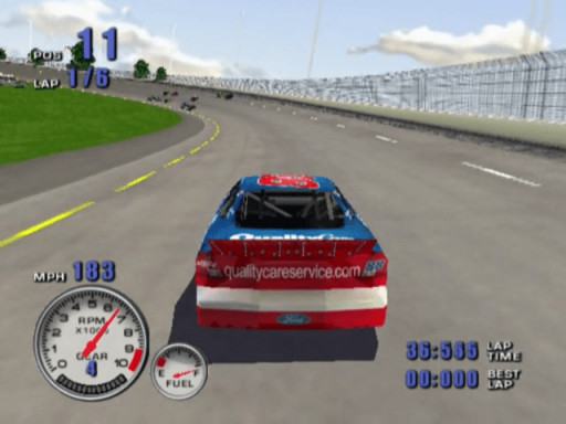 Gameplay screenshot for NASCAR 2001