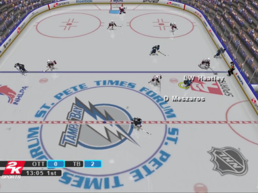 Gameplay screenshot for NHL 2K10