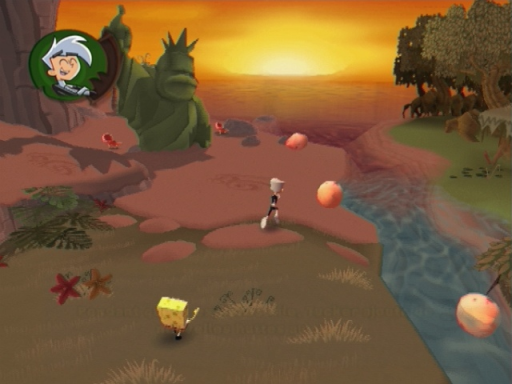 Gameplay screenshot for Nicktoons: Battle for Volcano Island