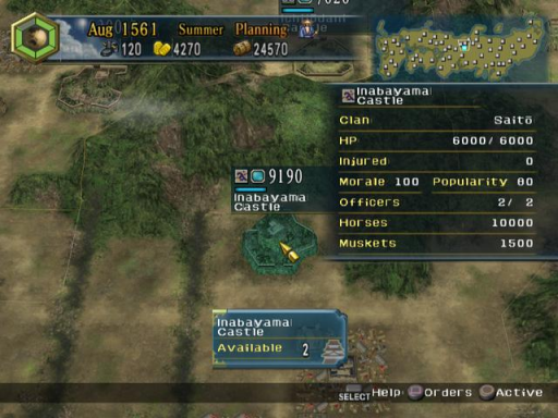 Gameplay screenshot for Nobunaga's Ambition: Iron Triangle