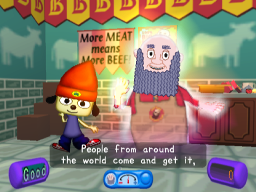 Gameplay screenshot for PaRappa the Rapper 2