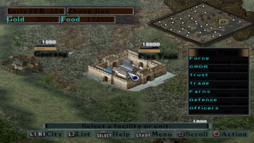 Gameplay screenshot for Romance of the Three Kingdoms IX