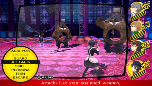 Gameplay screenshot for Shin Megami Tensei: Persona 4