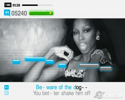 Gameplay screenshot for SingStar Pop