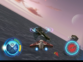 Gameplay screenshot for Star Wars: Jedi Starfighter