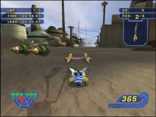 Gameplay screenshot for Star Wars: Racer Revenge