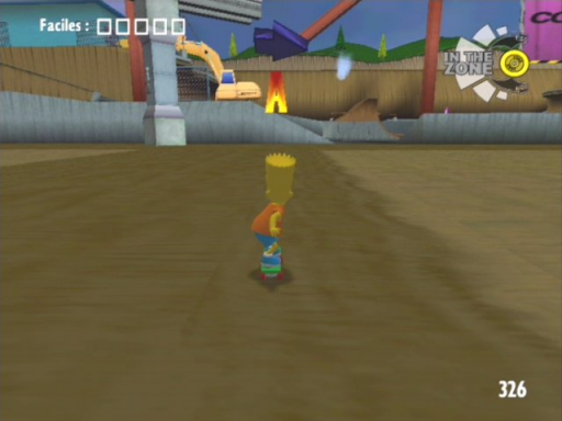 Gameplay screenshot for The Simpsons: Skateboarding