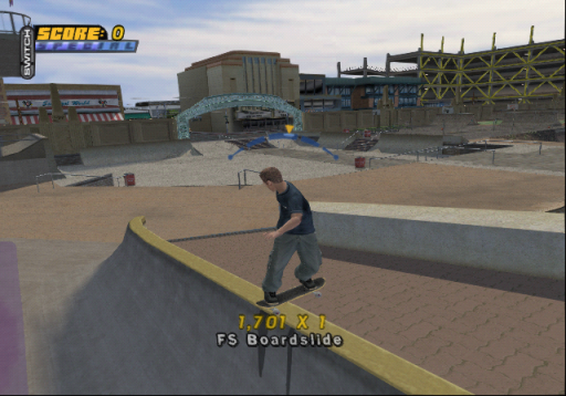 Gameplay screenshot for Tony Hawk's Pro Skater 4