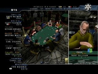 Gameplay screenshot for World Series of Poker 2008: Battle for the Bracelets